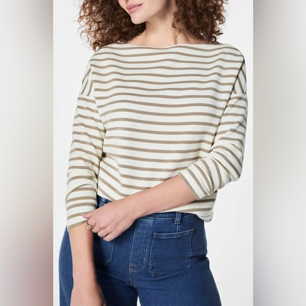 Spanx Airessentials Stripe Boatneck Top